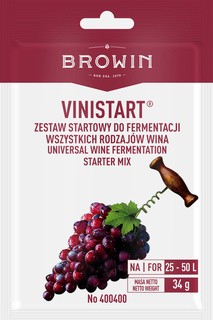 Стартерна смес за ферментация Vinistart 34 грама: дрожди + хранителна среда