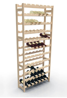 Дървена стойка за вино - 77 бутилки