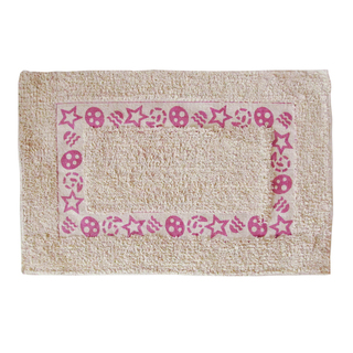 Постелка за баня Duratex, Марина, 100% памук с антислип гръб, розова, 40x60 см