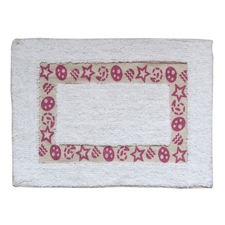 Постелка за баня Duratex, Марина, Избелена, 100% памук с антислип гръб, розова, 50х70 см
