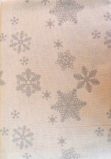 Коледна покривка Duramat, 100% памук, 145х220см, Silver star